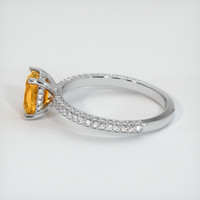 1.29 Ct. Yellowish Orange Sapphire Ring, Platinum 950 4