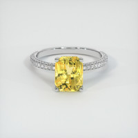 3.05 Ct. Yellow Sapphire Ring, Platinum 950 1