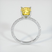 3.05 Ct. Yellow Sapphire Ring, Platinum 950 3