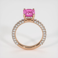 2.18 Ct. Pink Sapphire Ring, 14K Rose Gold 3