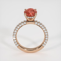 2.50 Ct. Padparadscha Sapphire Ring, 14K Rose Gold 3