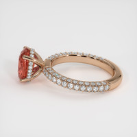 2.50 Ct. Padparadscha Sapphire Ring, 14K Rose Gold 4