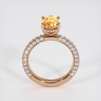 2.08 Ct. Peach Sapphire Ring, 14K Rose Gold 3