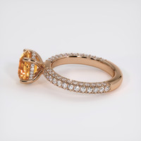 2.08 Ct. Peach Sapphire Ring, 14K Rose Gold 4