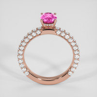 1.04 Ct. Pink Sapphire Ring, 14K Rose Gold 3