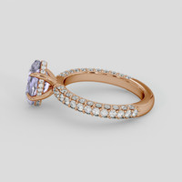 1.76 Ct. Purple Sapphire Ring, 14K Rose Gold 4