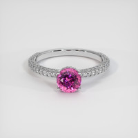 1.67 Ct. Pink Sapphire Ring, 10K White Gold 1