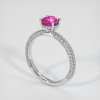 1.67 Ct. Pink Sapphire Ring, 10K White Gold 2