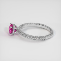 1.67 Ct. Pink Sapphire Ring, 10K White Gold 4
