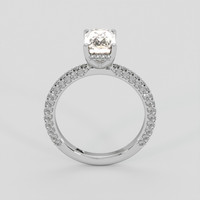 2.57 Ct. Peach Sapphire Ring, 10K White Gold 3