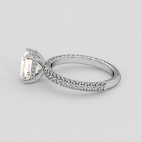 2.57 Ct. Peach Sapphire Ring, 10K White Gold 4