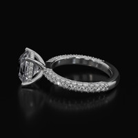 3.74 Ct. White Sapphire Ring, 10K White Gold 4