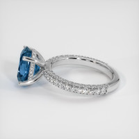 3.67 Ct. Sapphire Ring, 14K White Gold 4