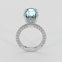 4.17 Ct. Blue Aquamarine Ring, 14K White Gold 3