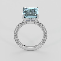 4.98 Ct. Blue Aquamarine Ring, 14K White Gold 3