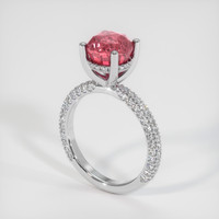 3.07 Ct. Padparadscha Sapphire Ring, 14K White Gold 2