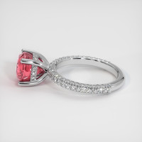 3.07 Ct. Padparadscha Sapphire Ring, 14K White Gold 4