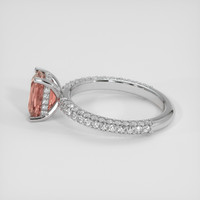 1.66 Ct. Padparadscha Sapphire Ring, 14K White Gold 4