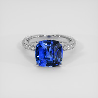 5.07 Ct. Blue Sapphire Ring, 14K White Gold 1