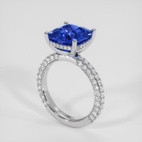 5.07 Ct. Blue Sapphire Ring, 14K White Gold 2