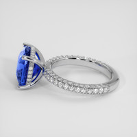 5.07 Ct. Blue Sapphire Ring, 14K White Gold 4