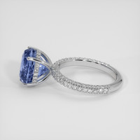 7.20 Ct. Blue Sapphire Ring, 14K White Gold 4