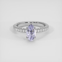 1.76 Ct. Purple Sapphire Ring, 14K White Gold 1