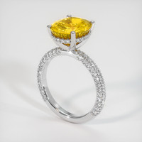 7.92 Ct. Sapphire Ring, 14K White Gold 2