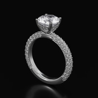 3.06 Ct. Sapphire Ring, 14K White Gold 2