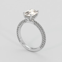2.57 Ct. Peach Sapphire Ring, 14K White Gold 2
