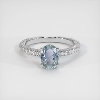 1.52 Ct. Sapphire Ring, 14K White Gold 1