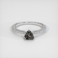 1.18 Ct. Greenish Brown Sapphire Ring, 14K White Gold 1