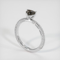 1.18 Ct. Greenish Brown Sapphire Ring, 14K White Gold 2