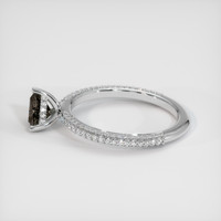 1.18 Ct. Greenish Brown Sapphire Ring, 14K White Gold 4