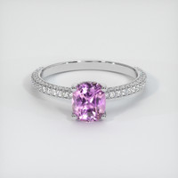1.03 Ct. Sapphire Ring, 14K White Gold 1