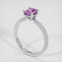 1.03 Ct. Sapphire Ring, 14K White Gold 2