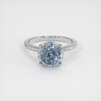 3.58 Ct. Sapphire Ring, 14K White Gold 1