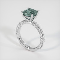 3.29 Ct. Sapphire Ring, 14K White Gold 2
