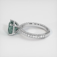 3.29 Ct. Sapphire Ring, 14K White Gold 4