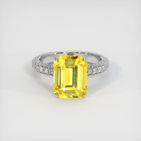 4.04 Ct. Sapphire Ring, 14K White Gold 1