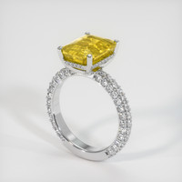 4.04 Ct. Sapphire Ring, 14K White Gold 2