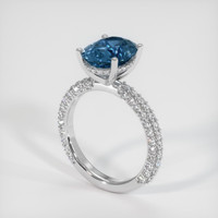 3.67 Ct. Sapphire Ring, 18K White Gold 2