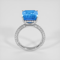 7.72 Ct. Swiss Blue Topaz Ring, 18K White Gold 3