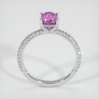 1.29 Ct. Purplish Pink Sapphire Ring, 18K White Gold 3