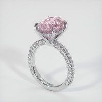 4.41 Ct. Pink Sapphire Ring, 18K White Gold 2