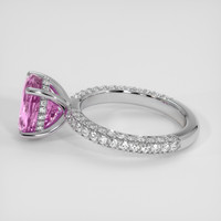4.25 Ct. Pink Sapphire Ring, 18K White Gold 4