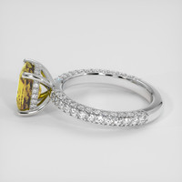 3.01 Ct. Yellowish Brown Sapphire Ring, 18K White Gold 4