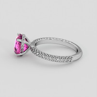 3.09 Ct. Pink Sapphire Ring, 18K White Gold 4
