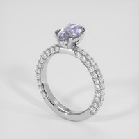 1.76 Ct. Purple Sapphire Ring, 18K White Gold 2