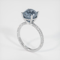 3.58 Ct. Sapphire Ring, 18K White Gold 2